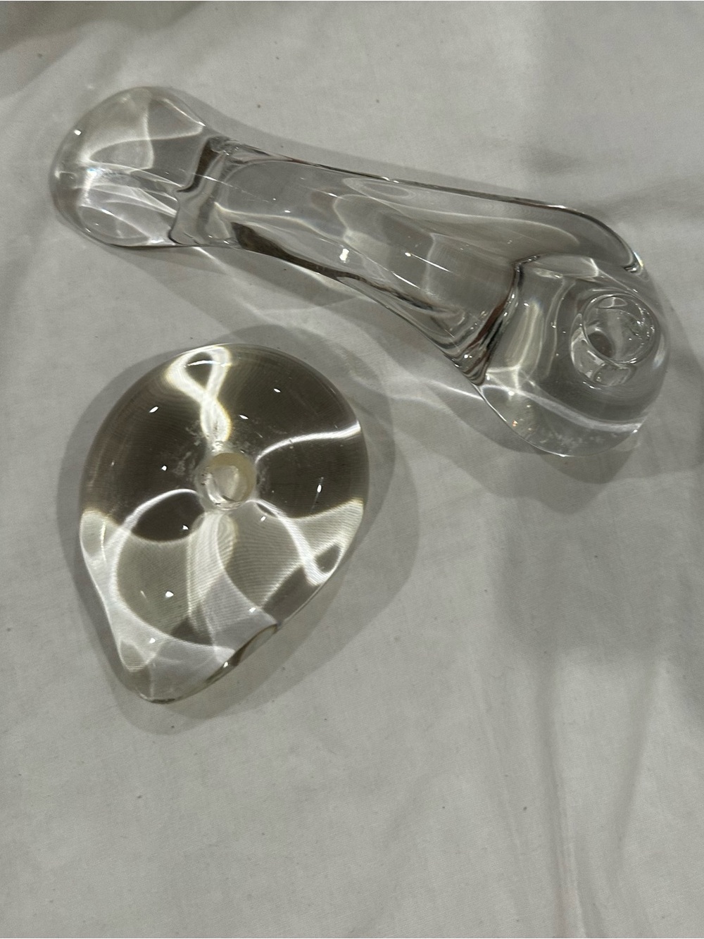 Pair of Glass Crystal Candle Holders by Elsa Peretti for Tiffany & Co  - - Picture 6 of 6